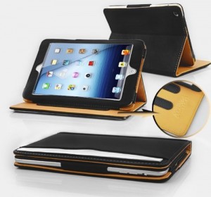 n9-online-Funda-de-cuero-para-iPad-Air-5G-funcin-atril-modo-encendido-y-espera-incluye-protector-de-pantalla-y-lpiz-tctil-color-negro-y-marrn-0